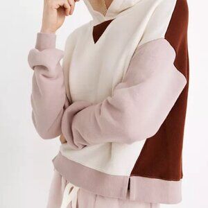 MADEWELL MWL Airyterry Hoodie Sweatshirt in Colorblock